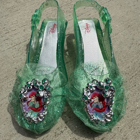 Disney Other - Disney Ariel heeled jelly-like shoes with Rhinestone Embellishments